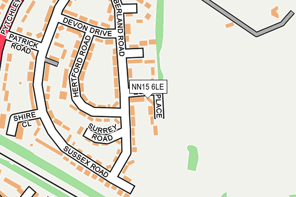 NN15 6LE map - OS OpenMap – Local (Ordnance Survey)
