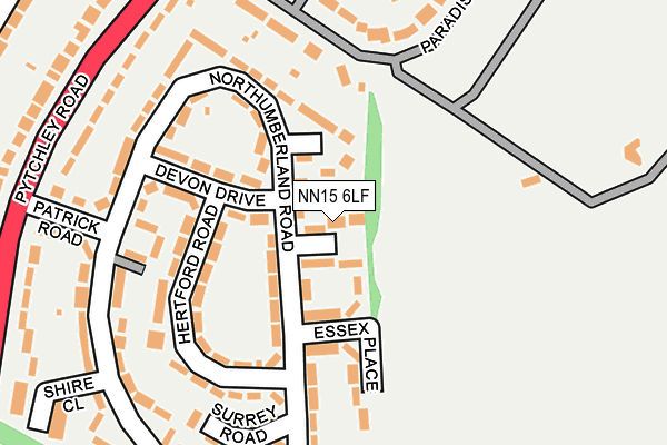 NN15 6LF map - OS OpenMap – Local (Ordnance Survey)