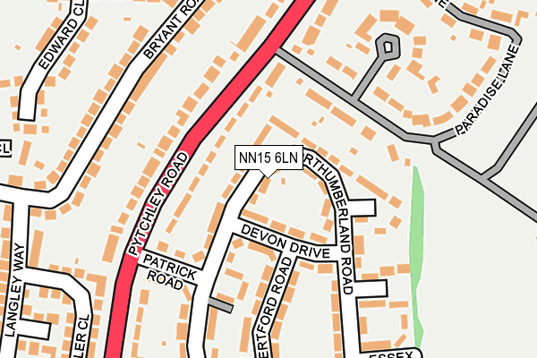 NN15 6LN map - OS OpenMap – Local (Ordnance Survey)