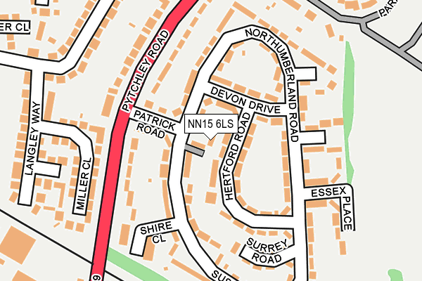 NN15 6LS map - OS OpenMap – Local (Ordnance Survey)