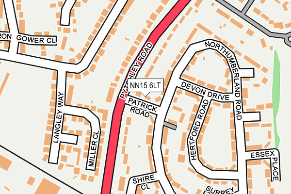 NN15 6LT map - OS OpenMap – Local (Ordnance Survey)