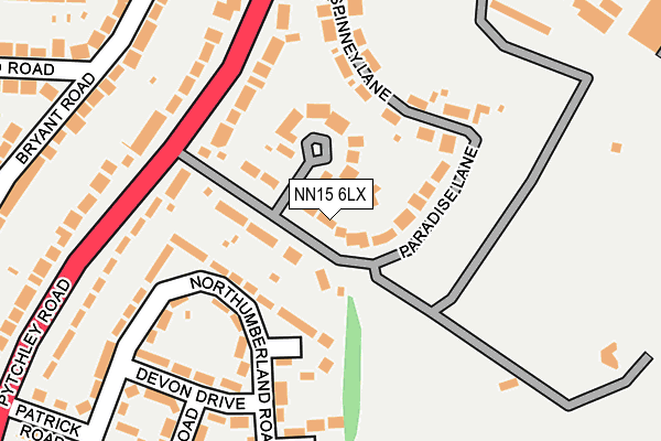 NN15 6LX map - OS OpenMap – Local (Ordnance Survey)