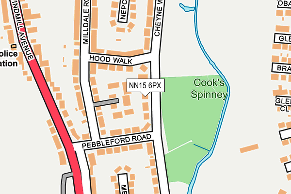 NN15 6PX map - OS OpenMap – Local (Ordnance Survey)