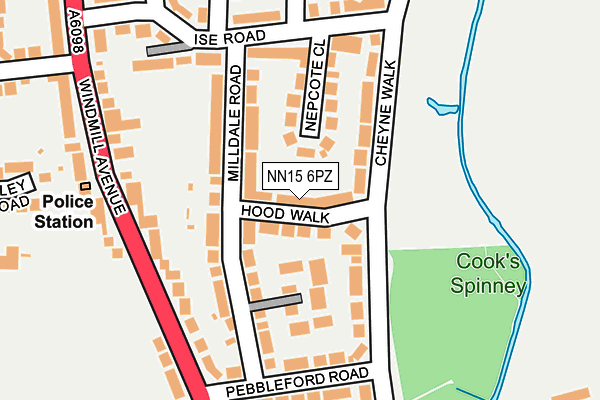 NN15 6PZ map - OS OpenMap – Local (Ordnance Survey)
