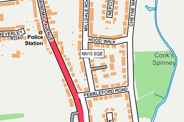 NN15 6QB map - OS OpenMap – Local (Ordnance Survey)
