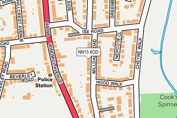 NN15 6QD map - OS OpenMap – Local (Ordnance Survey)