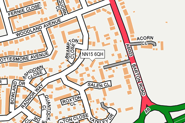 NN15 6QH map - OS OpenMap – Local (Ordnance Survey)