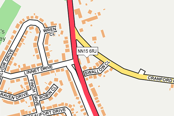 NN15 6RJ map - OS OpenMap – Local (Ordnance Survey)