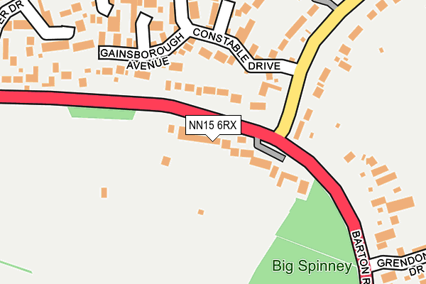 NN15 6RX map - OS OpenMap – Local (Ordnance Survey)