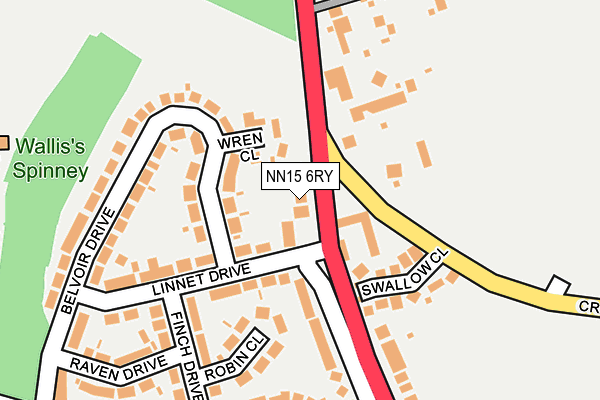 NN15 6RY map - OS OpenMap – Local (Ordnance Survey)