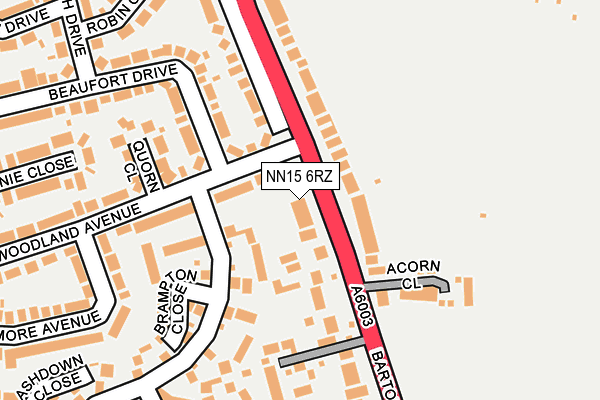 NN15 6RZ map - OS OpenMap – Local (Ordnance Survey)