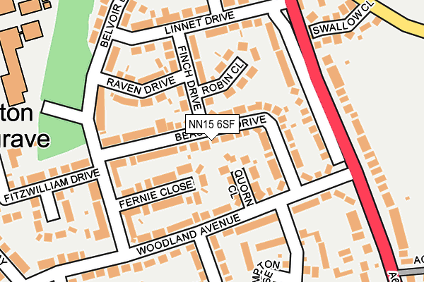 NN15 6SF map - OS OpenMap – Local (Ordnance Survey)