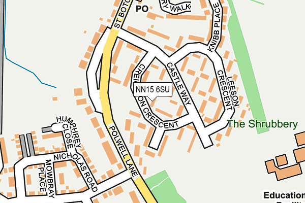 NN15 6SU map - OS OpenMap – Local (Ordnance Survey)