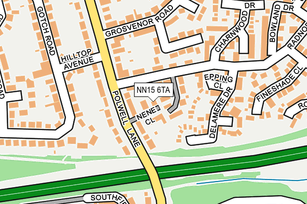 NN15 6TA map - OS OpenMap – Local (Ordnance Survey)