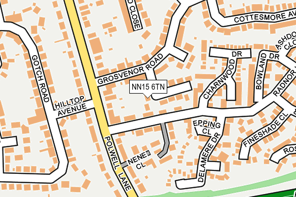 NN15 6TN map - OS OpenMap – Local (Ordnance Survey)