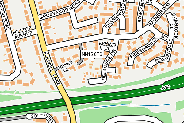 NN15 6TS map - OS OpenMap – Local (Ordnance Survey)
