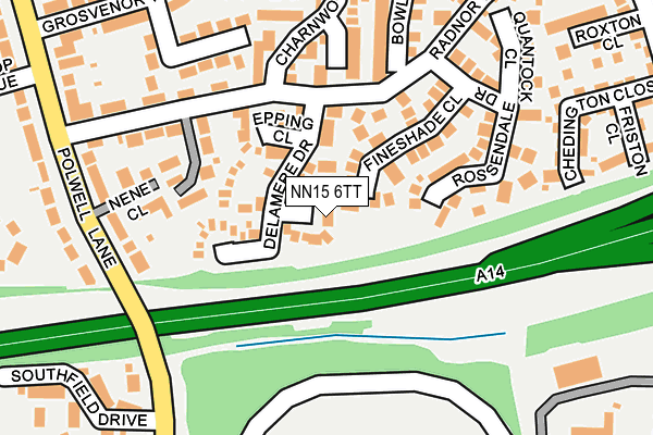 NN15 6TT map - OS OpenMap – Local (Ordnance Survey)