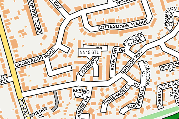 NN15 6TU map - OS OpenMap – Local (Ordnance Survey)