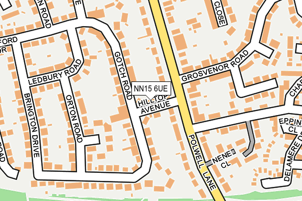 NN15 6UE map - OS OpenMap – Local (Ordnance Survey)