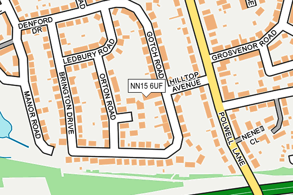 NN15 6UF map - OS OpenMap – Local (Ordnance Survey)