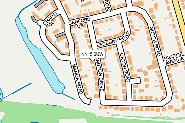 NN15 6UW map - OS OpenMap – Local (Ordnance Survey)