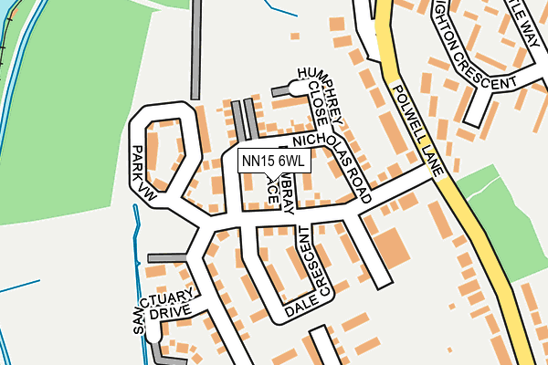 NN15 6WL map - OS OpenMap – Local (Ordnance Survey)