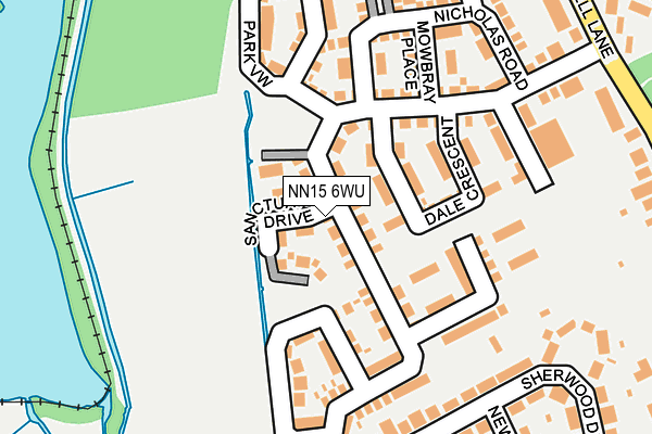 NN15 6WU map - OS OpenMap – Local (Ordnance Survey)