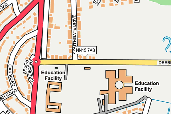 NN15 7AB map - OS OpenMap – Local (Ordnance Survey)