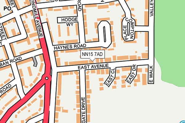 NN15 7AD map - OS OpenMap – Local (Ordnance Survey)