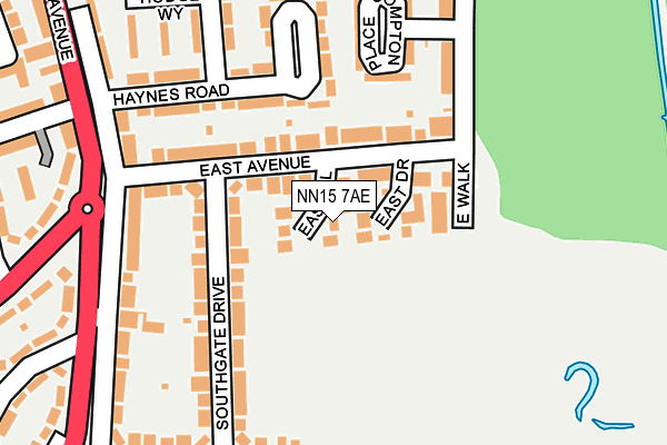 NN15 7AE map - OS OpenMap – Local (Ordnance Survey)