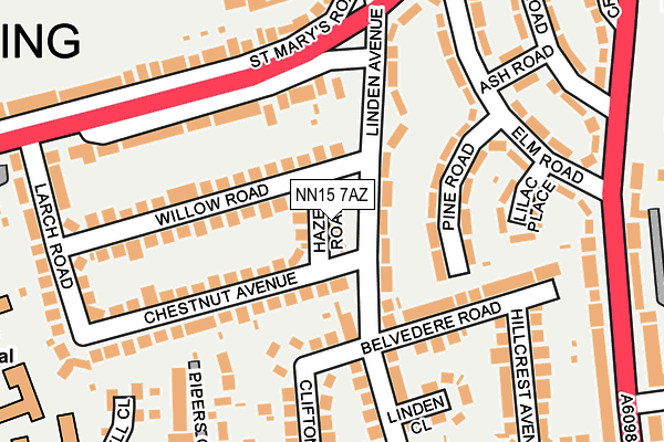 NN15 7AZ map - OS OpenMap – Local (Ordnance Survey)