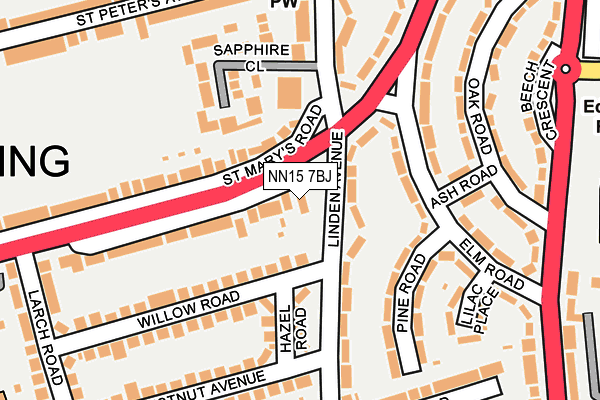 NN15 7BJ map - OS OpenMap – Local (Ordnance Survey)