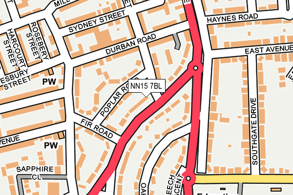 NN15 7BL map - OS OpenMap – Local (Ordnance Survey)