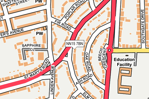 NN15 7BN map - OS OpenMap – Local (Ordnance Survey)