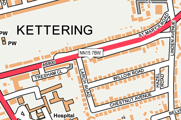 NN15 7BW map - OS OpenMap – Local (Ordnance Survey)