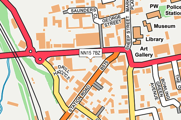 NN15 7BZ map - OS OpenMap – Local (Ordnance Survey)