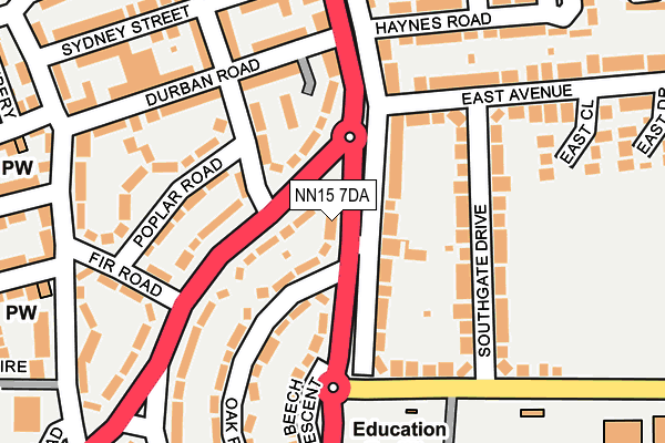 NN15 7DA map - OS OpenMap – Local (Ordnance Survey)