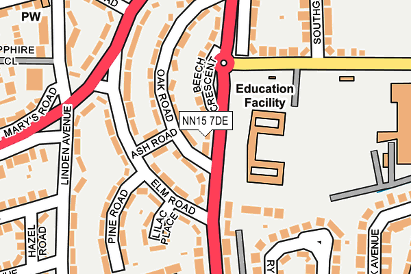 NN15 7DE map - OS OpenMap – Local (Ordnance Survey)