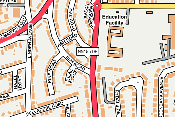 NN15 7DF map - OS OpenMap – Local (Ordnance Survey)