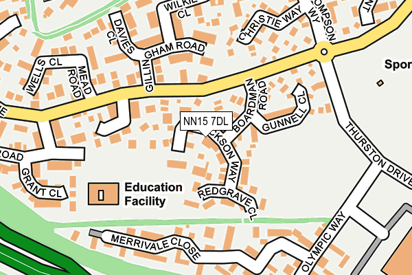 NN15 7DL map - OS OpenMap – Local (Ordnance Survey)