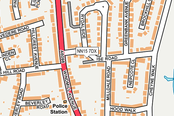 NN15 7DX map - OS OpenMap – Local (Ordnance Survey)