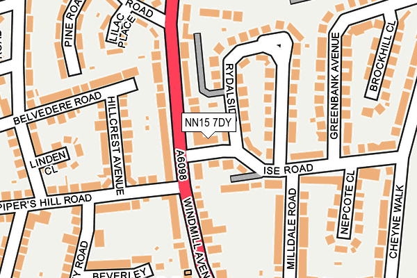 NN15 7DY map - OS OpenMap – Local (Ordnance Survey)