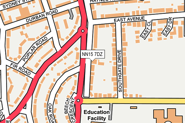 NN15 7DZ map - OS OpenMap – Local (Ordnance Survey)