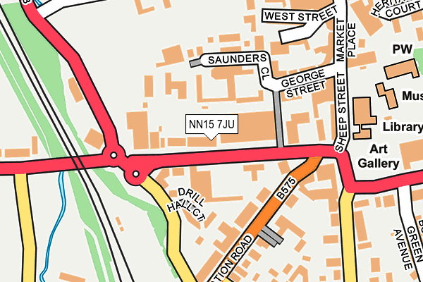 NN15 7JU map - OS OpenMap – Local (Ordnance Survey)
