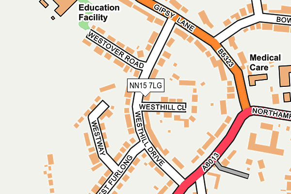 NN15 7LG map - OS OpenMap – Local (Ordnance Survey)