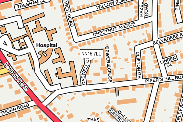 NN15 7LU map - OS OpenMap – Local (Ordnance Survey)