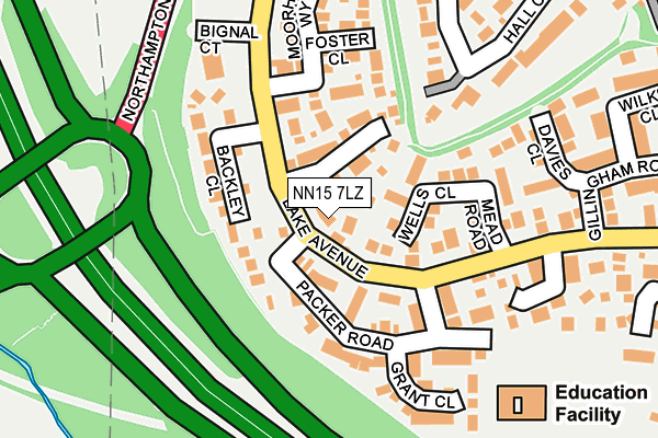 NN15 7LZ map - OS OpenMap – Local (Ordnance Survey)