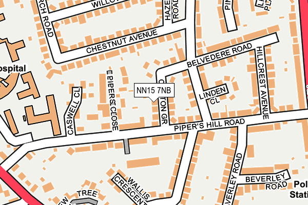 NN15 7NB map - OS OpenMap – Local (Ordnance Survey)