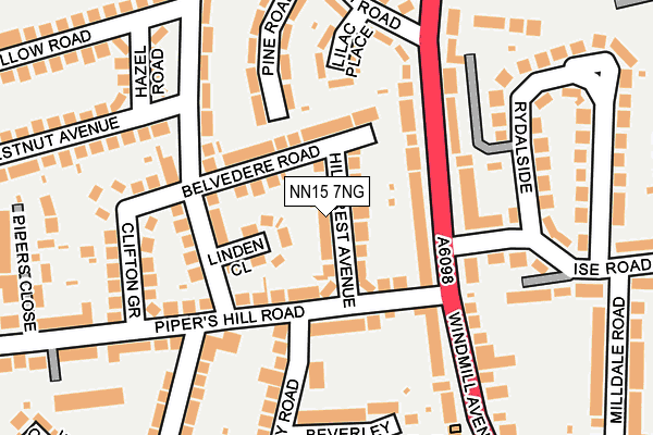 NN15 7NG map - OS OpenMap – Local (Ordnance Survey)
