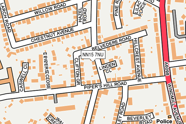 NN15 7NU map - OS OpenMap – Local (Ordnance Survey)